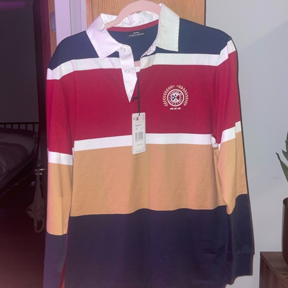 MISE AU GREEN multicolor polo long sleeve with crest - Picture 4 of 8